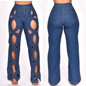 Cut Out STRECH denim Jeans